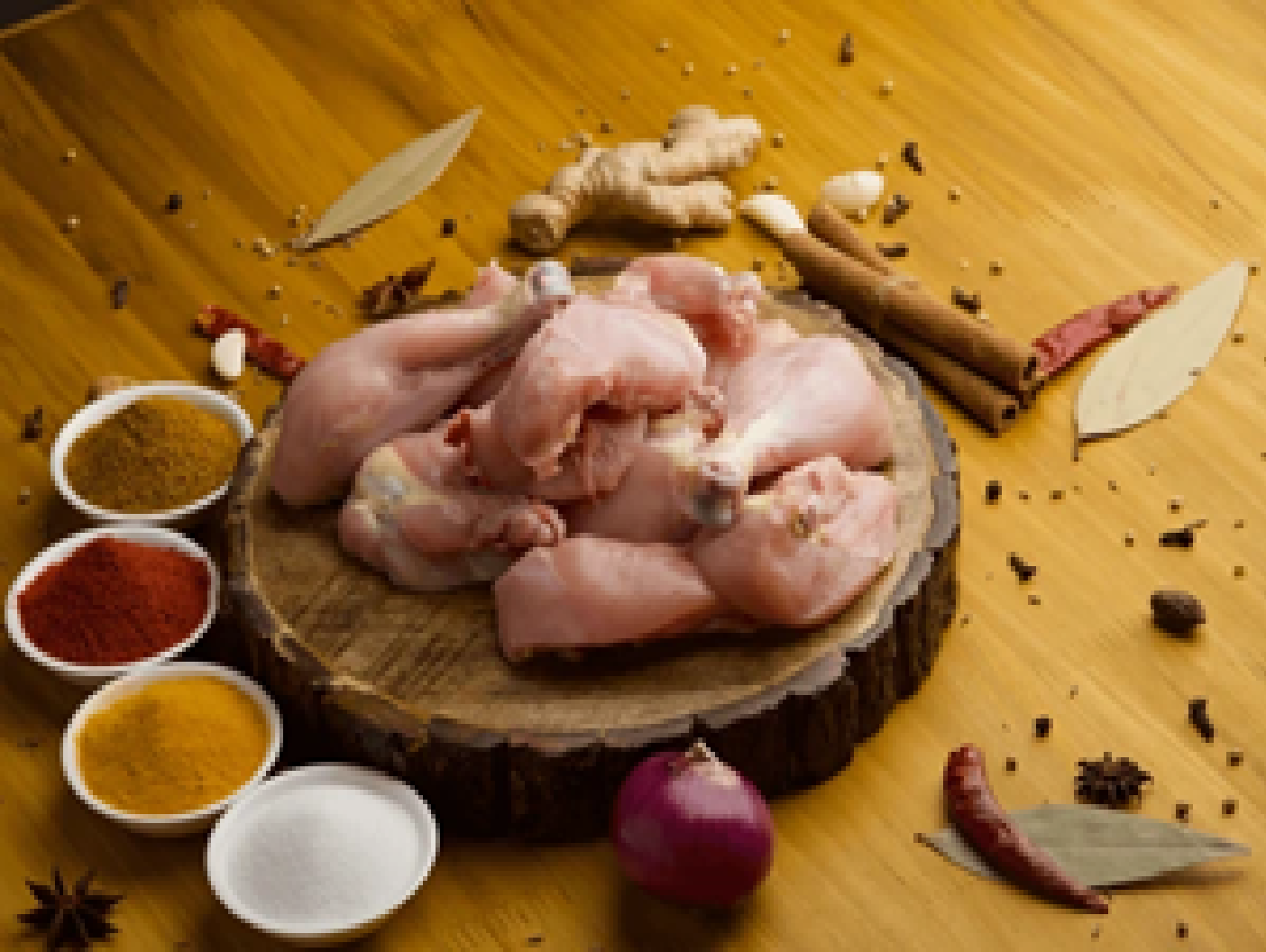 Skinless & Cut Chicken Legs and Thighs